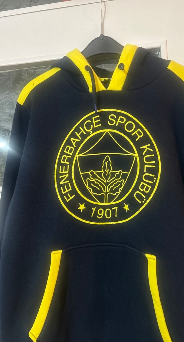 Sarı lacivertKapüşonlu Fenerbahçe Sweatshirt - Görsel 2
