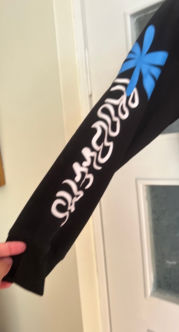 Siyah Baskılı Kapüşonlu Sweatshirt - Görsel 3