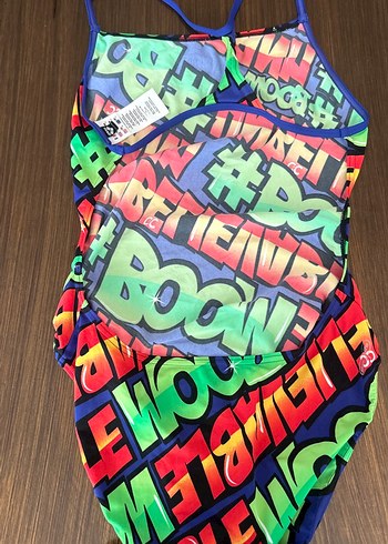 Renkli Pop Kültür Baskılı Kadın Mayo - Görsel 5