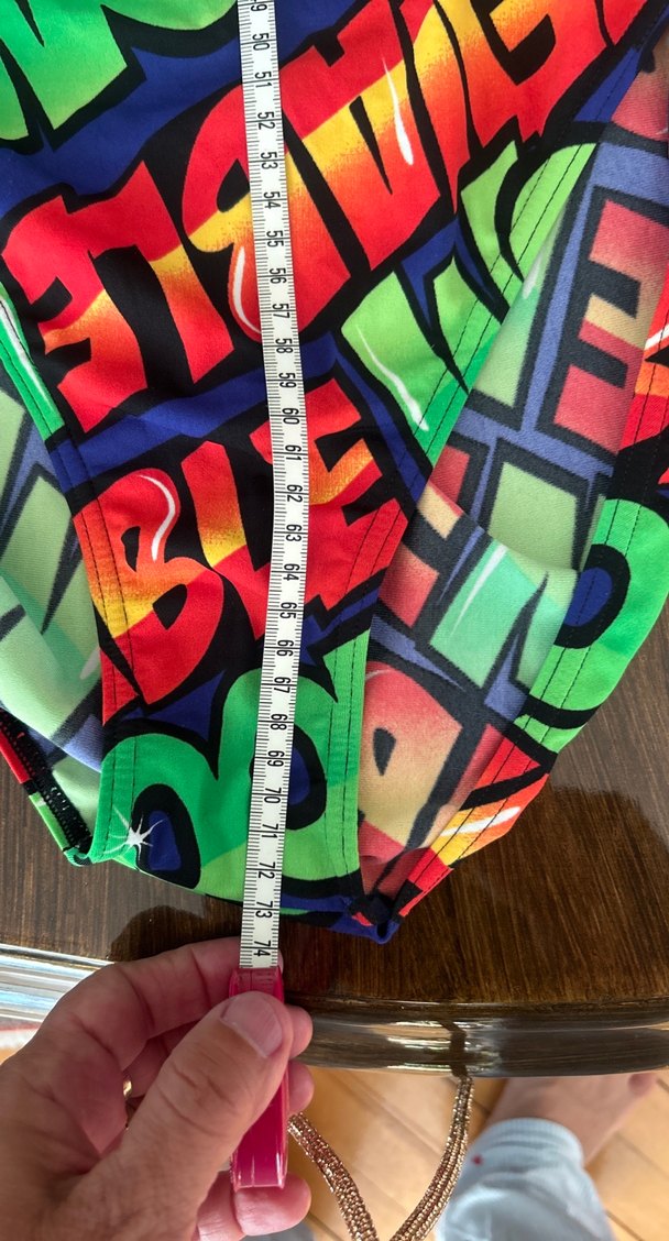 Renkli Pop Kültür Baskılı Kadın Mayo - Görsel 4