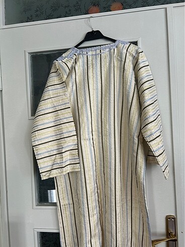 Uzun saten elbise - Görsel 7