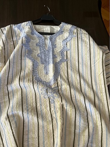 Uzun saten elbise - Görsel 9