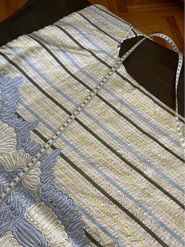 Uzun saten elbise - Görsel 12