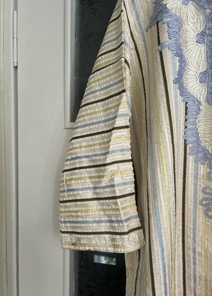 Uzun saten elbise - Görsel 5