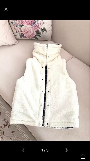 Mont yelek peluş çift taraf