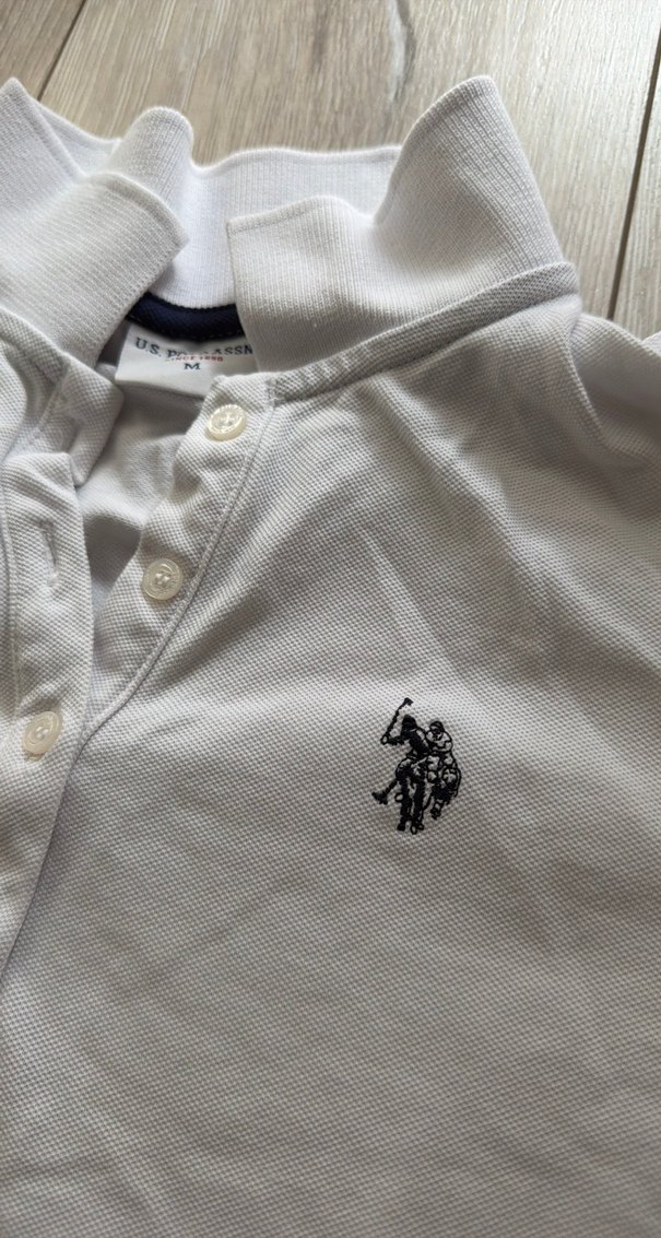 Kız Beyaz Polo Yaka Kısa Kollu Tişört - Görsel 3