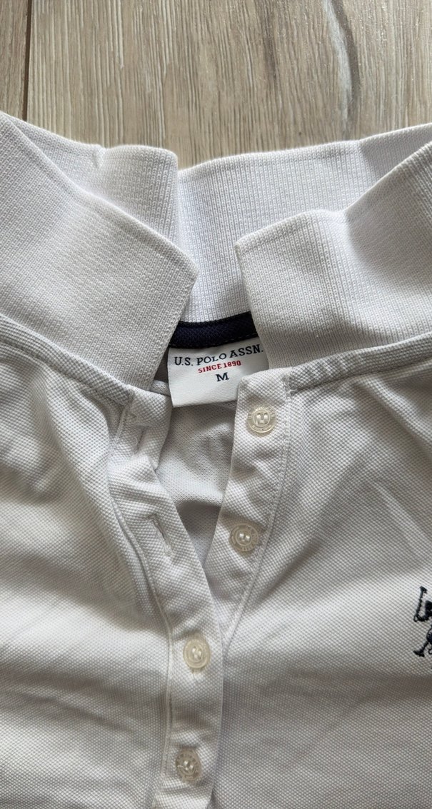 Kız Beyaz Polo Yaka Kısa Kollu Tişört - Görsel 2