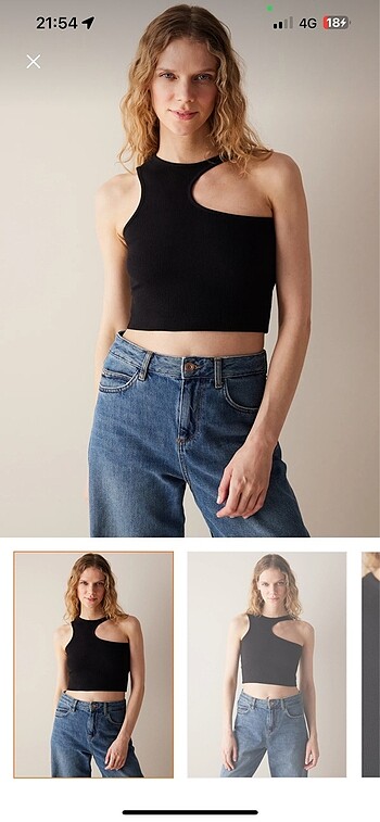 m Beden siyah Renk Bershka crop siyah