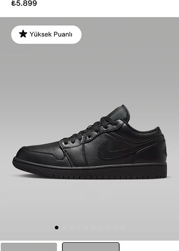 Nike Air Jordan 1 Low Erkek Siyah Spor Ayakkabı