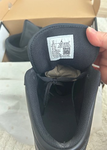 44 Beden siyah Renk Nike Air Jordan 1 Low Erkek Siyah Spor Ayakkabı