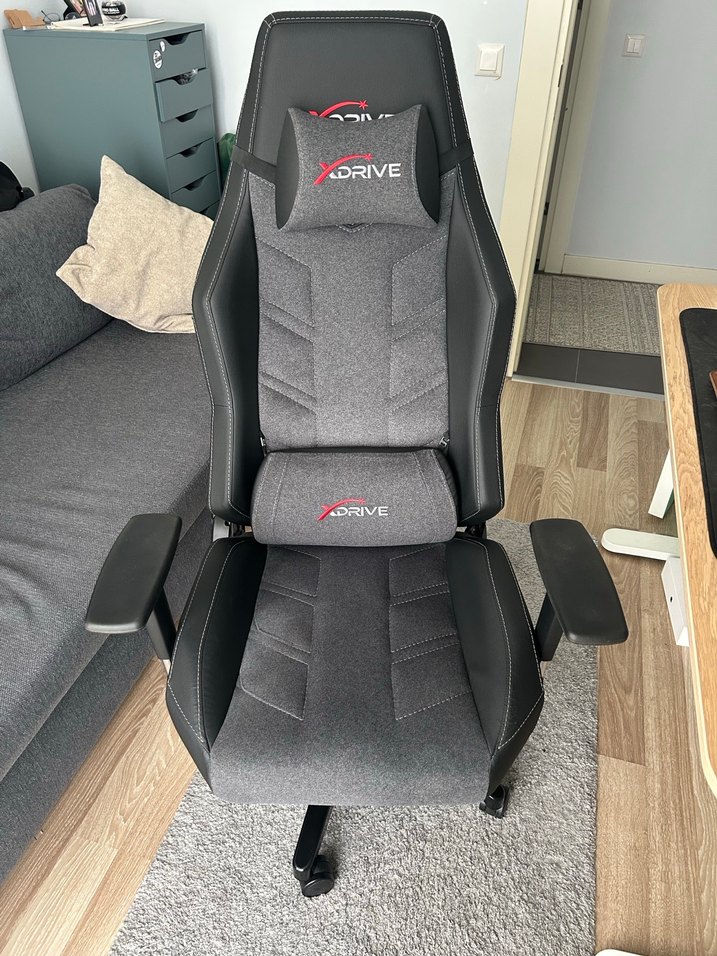 xDrive Fırtına Profesyonel Oyuncu Koltuğu Kumaş Gri/Siyah - Görsel 3