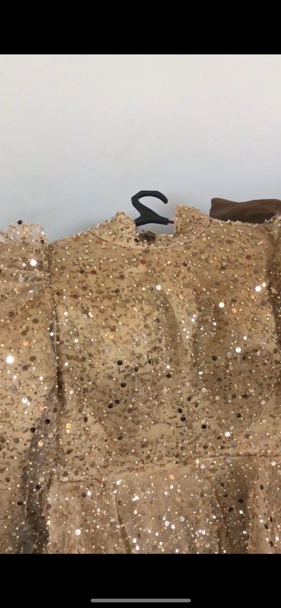 Taşlı Eva Dress Bakır Renk Abiye Tesettür Elbise - Görsel 3