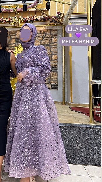 Lila Eva Prenses Abiye Elbise