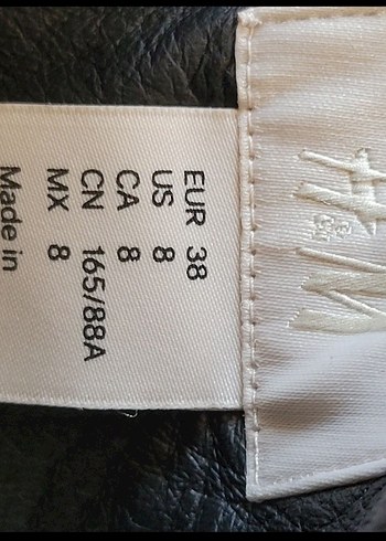 38 Beden siyah Renk h&m Siyah Deri Kolsuz Kadın yelek ceket