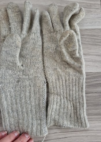 Diğer Gri Örgü Kadın Eldiveni