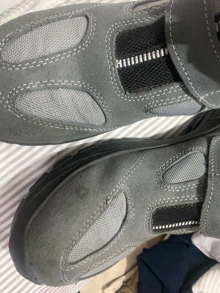 Gri Erkek Spor Ayakkabı Cırtlı Kauçuk Taban - Görsel 3