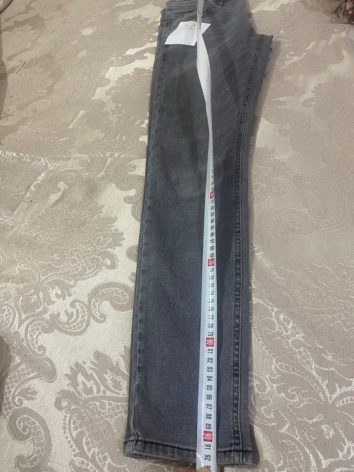 Gri Erkek Denim Jean Pantolon - Görsel 4