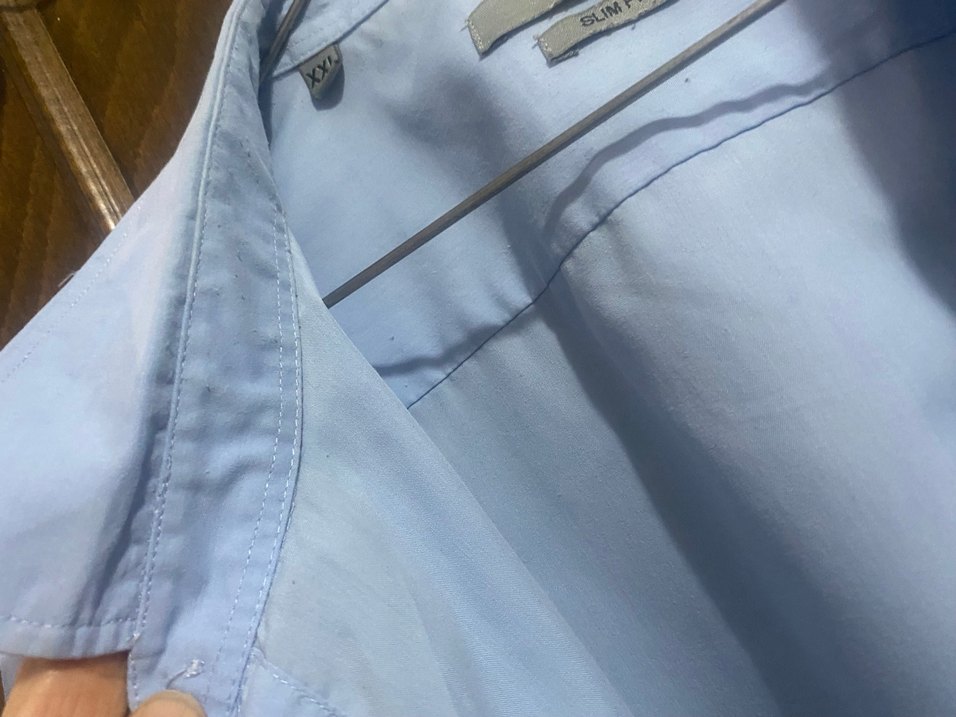 Mavi Düğmeli Erkek Gömlek - Görsel 3