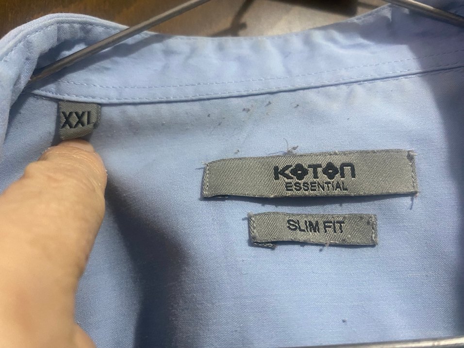 Mavi Düğmeli Erkek Gömlek - Görsel 2