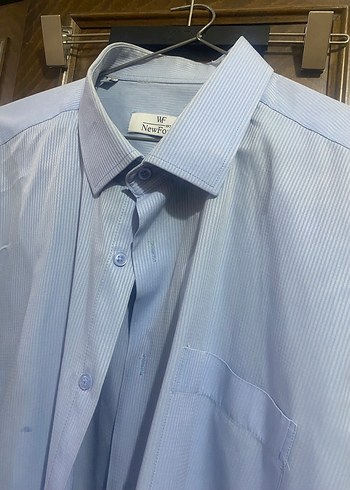 Mavi Düğmeli Erkek Gömlek - Görsel 2