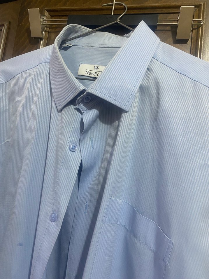 Mavi Düğmeli Erkek Gömlek - Görsel 2