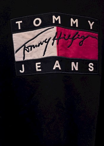 s Beden Tommy Hilfiger Siyah Baskılı Sweatshirt