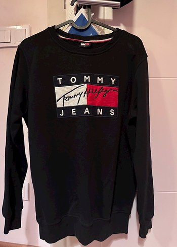 Tommy Hilfiger Siyah Baskılı Sweatshirt
