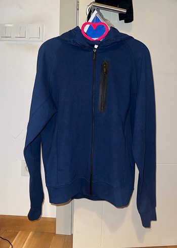 Erkek Lacivert Fermuarlı Sweatshirt