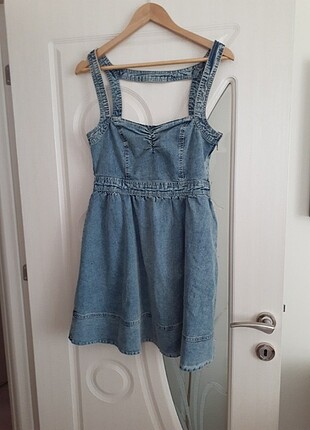 Mini jean elbise