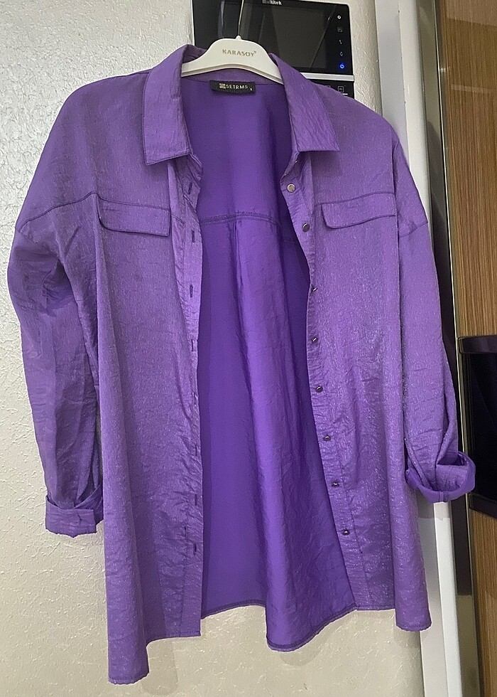 Mor gömlek - Görsel 3
