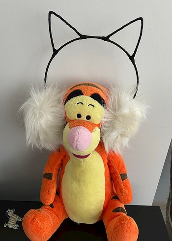 Beyaz Tüylü Kedi Kulaklı Taç - Görsel 5