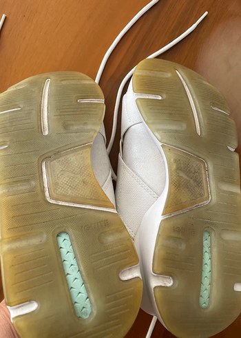 Beyaz Bağcıklı Stiletto Topuklu Kadın Spor Ayakkabı - Görsel 6