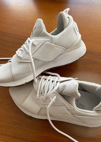 Beyaz Bağcıklı Stiletto Topuklu Kadın Spor Ayakkabı - Görsel 5