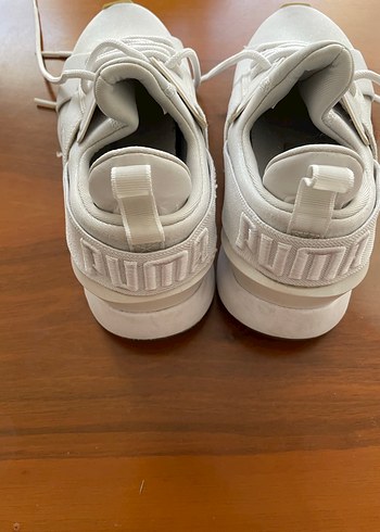 Beyaz Bağcıklı Stiletto Topuklu Kadın Spor Ayakkabı - Görsel 2