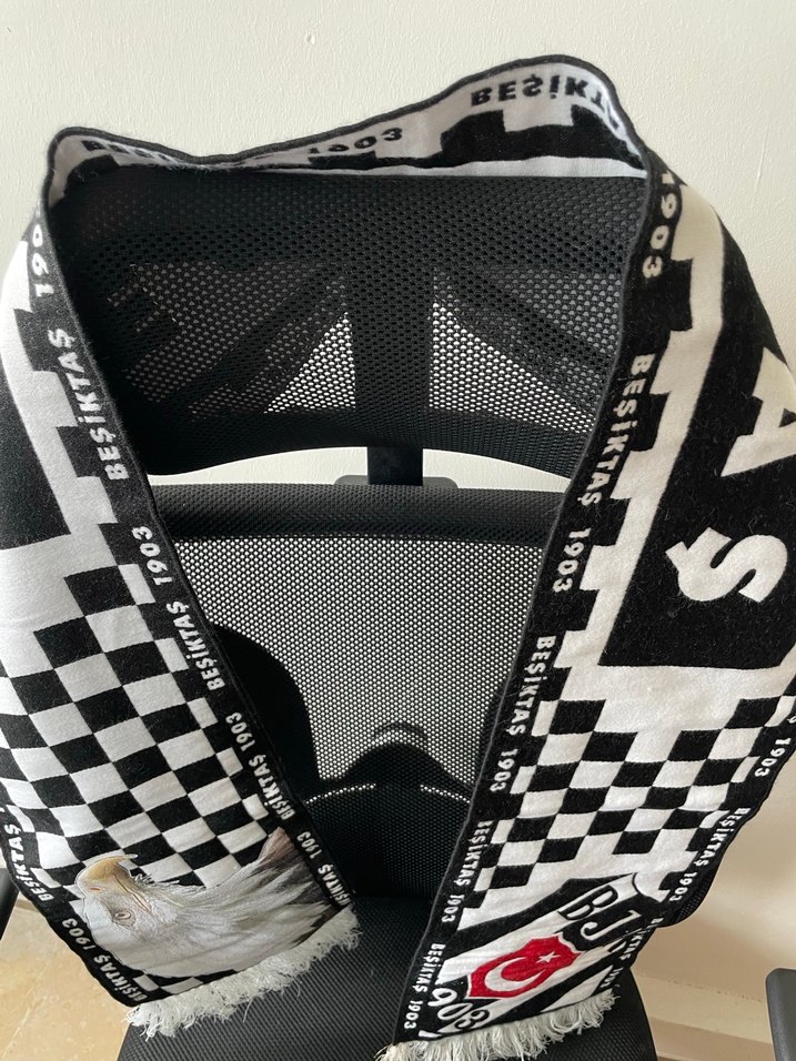 Beşiktaş Uzun Desenli Erkek Atkı - Görsel 5