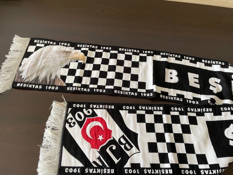 Beşiktaş Uzun Desenli Erkek Atkı - Görsel 4