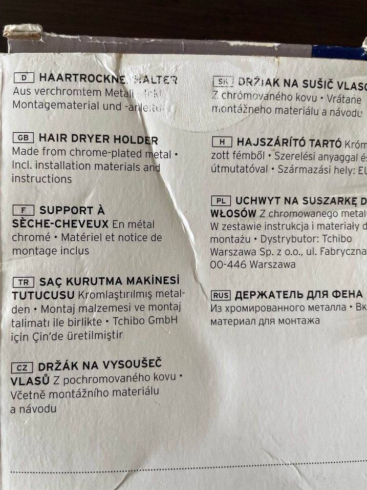 Tchibo Metal Saç Kurutma Makinesi Tutucu - Görsel 3