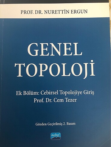 GENEL TOPOLOJİ - Prof.Dr. Nurettin Ergun