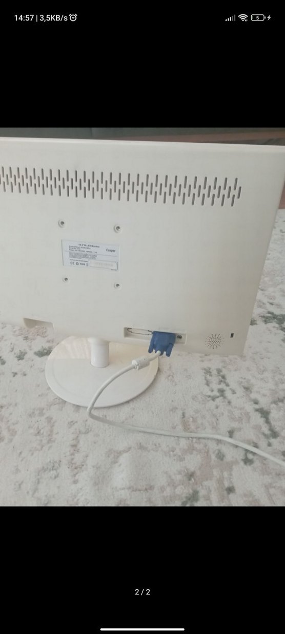 Beyaz Casper Bilgisayar Monitörü - Görsel 2