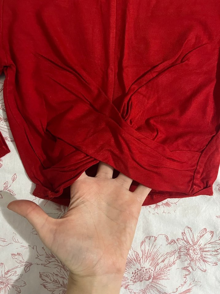 Kırmızı crop üst - Görsel 2