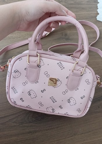 Beden pembe Renk Pembe Baskılı Kadın Omuz Hello Kitty Çantası