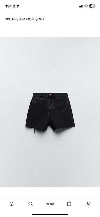 Zara mom jean şort