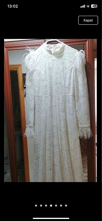 42 Beden Tesettür nikah elbisesi