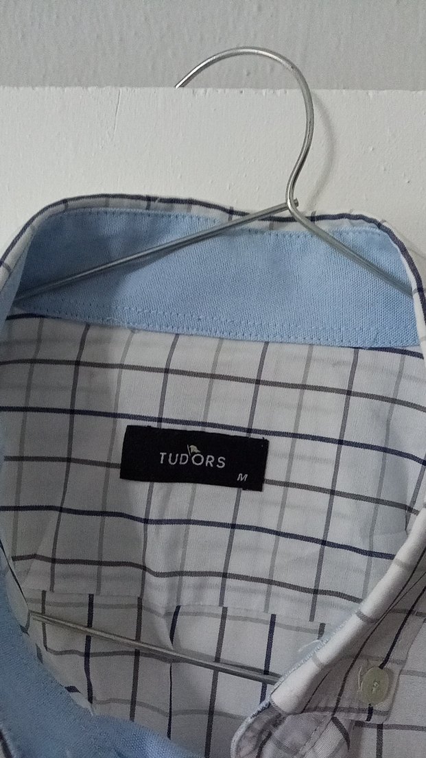 Erkek Gri Kısa Kollu Kareli Gömlek - Görsel 2