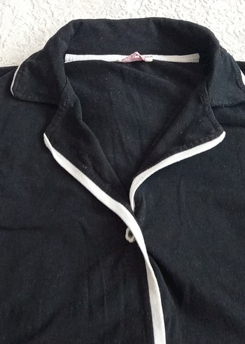 Diğer Siyah Kadın Kısa Kollu Pijama Takımı