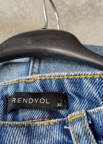 Kadın Mavi Kot Pantolon Midi Boy - Görsel 5