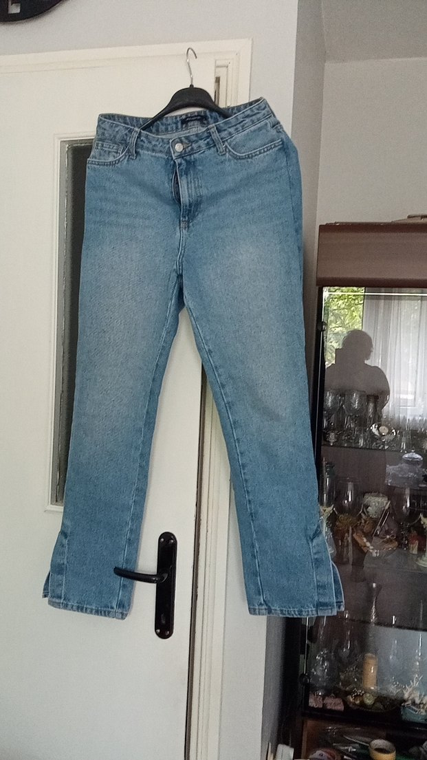 Kadın Mavi Kot Pantolon Midi Boy - Görsel 2