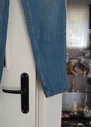 Kadın Mavi Bol Kesim Denim Pantolon - Görsel 3