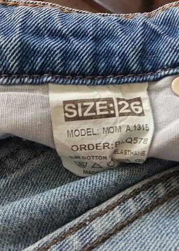 Kadın Mavi Bol Kesim Denim Pantolon - Görsel 4
