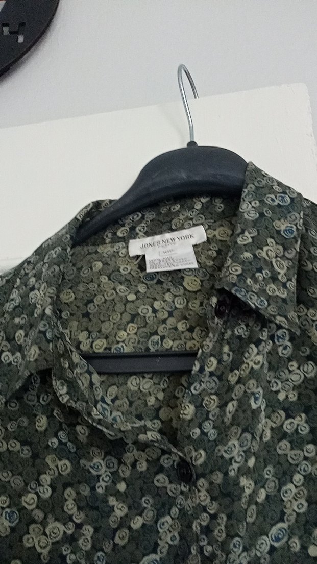 Gri Desenli Uzun Kollu Mini Gömlek - Görsel 2